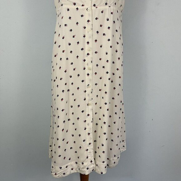 NWT Gap Button Front Shirt Dress Tie-Shoulder Pockets Sz 14 Summer Casual Resort - Picture 6 of 12